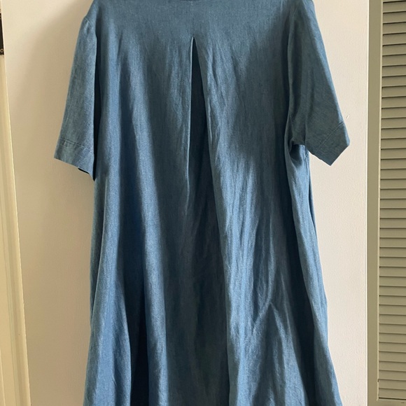 Casual Blue Denim Shirt Dress - Picture 5 of 5